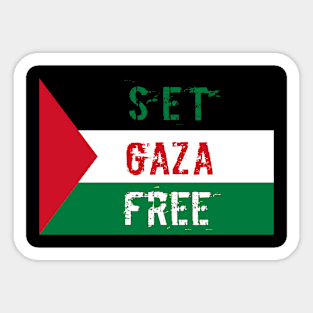 Set Gaza Free Flag Artwork Sticker